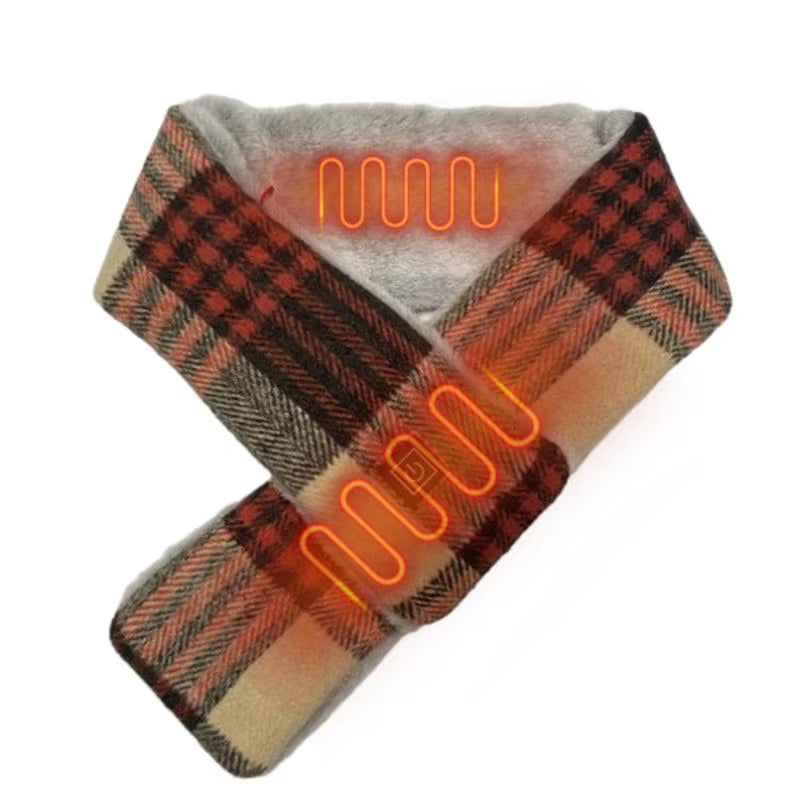 Electric Heating Scarf USB Charging 3 Gear Heated Scarf Cold-Proof Thermal Neck Wrap Warmer for Cold Weather Winter Ski Cycling