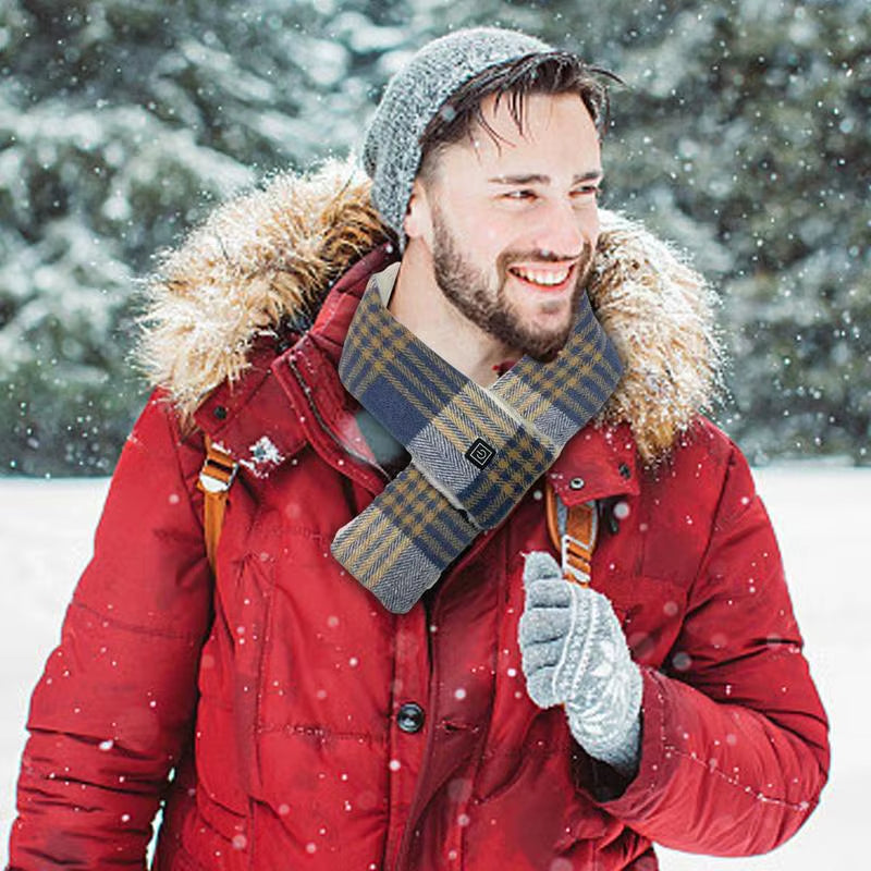Electric Heating Scarf USB Charging 3 Gear Heated Scarf Cold-Proof Thermal Neck Wrap Warmer for Cold Weather Winter Ski Cycling